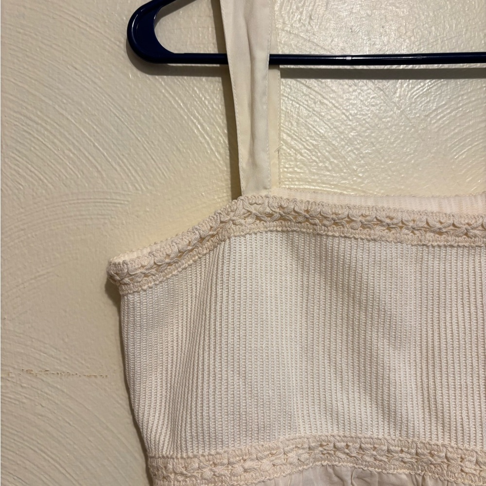 Cider White Sleeveless Peplum Crop Top - Picture 6 of 8